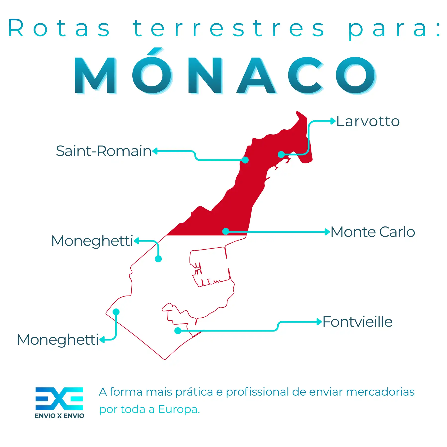 Infografia de transporte de mercadorias para Mónaco